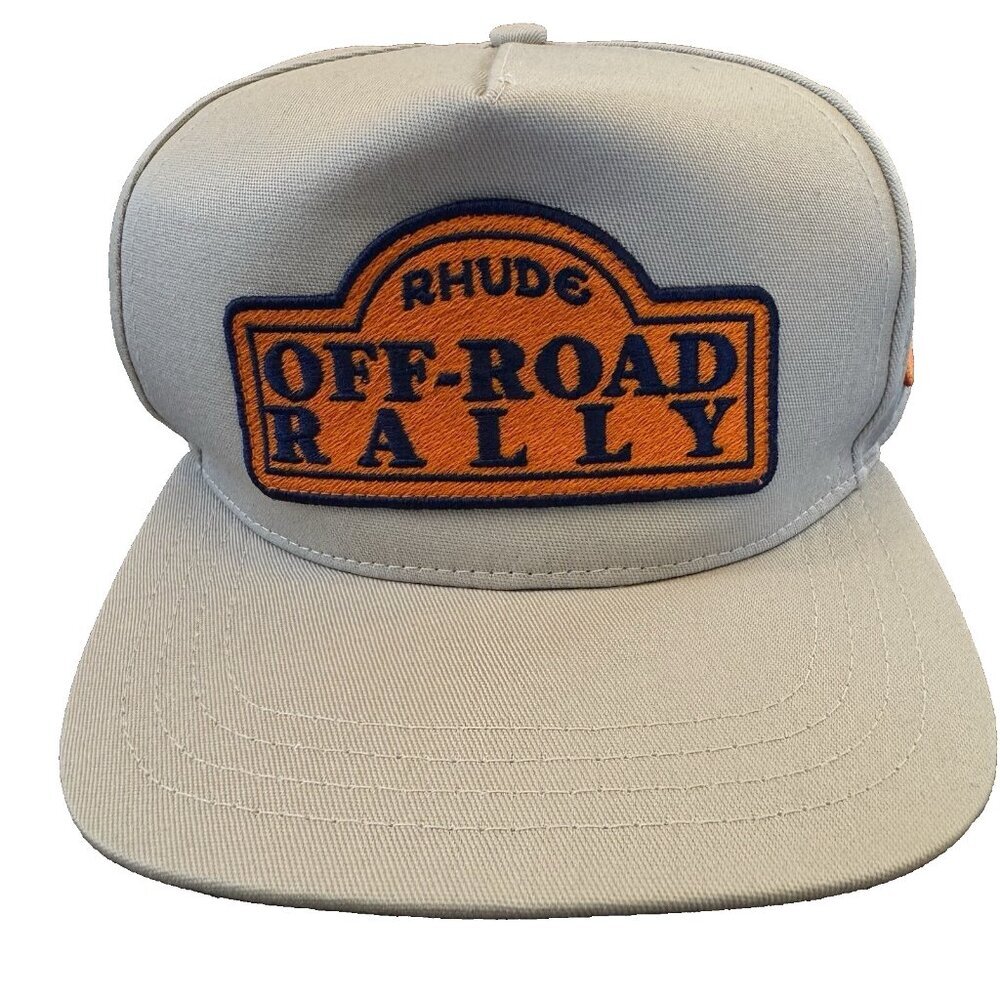Rhude Desert Off-Road Racing Team Snapback Hat Tan Authentic NEW